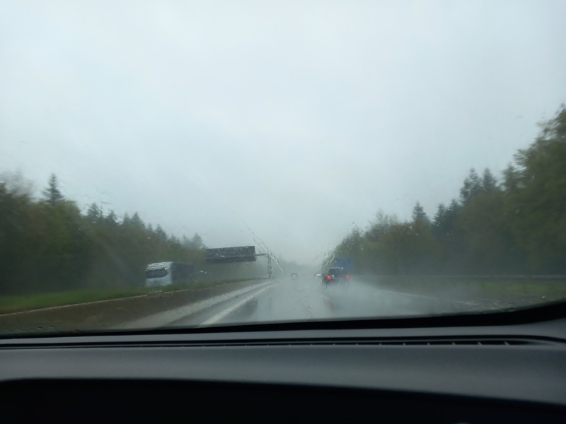 Wet motorway